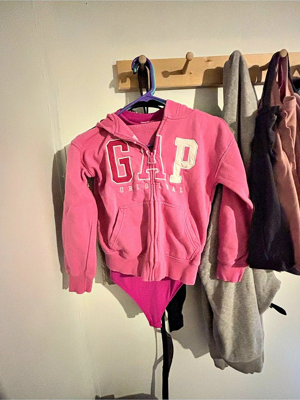 GAP Arch Logo Full-Zip Hoodie Kids Pink
